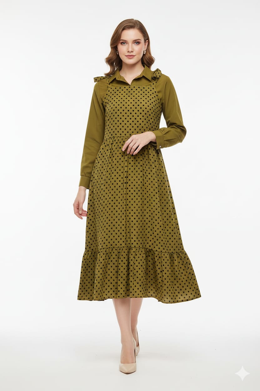 Polka dot maxi