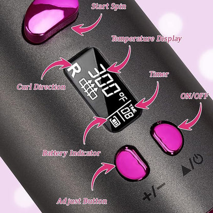 Wireless Auto Rotate Ceramic Hair Curler