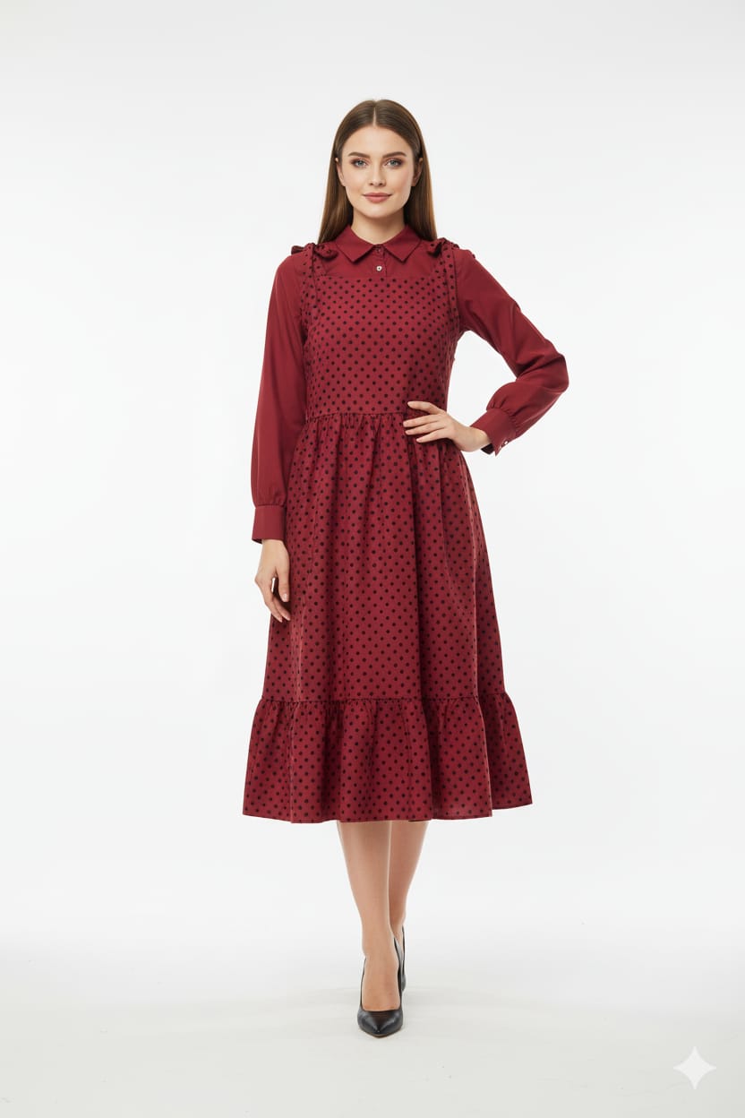 Polka dot maxi